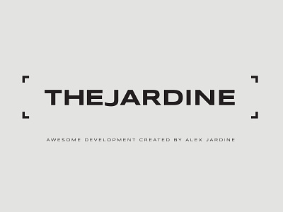 The Jardine branding logo typography