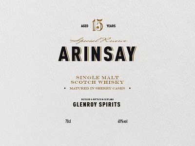 Arinsay Label design label spirits