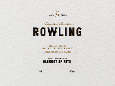 Rowling Label design label spirits