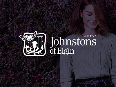 Johnstons of Elgin Brand branding illustration logo typography