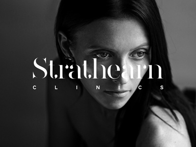 Strathearn Clinics Brand branding cosmetic design greyscale identity logo stationery typography web