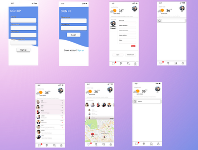 Design UI Chatt App Mobile figma mobile ui design