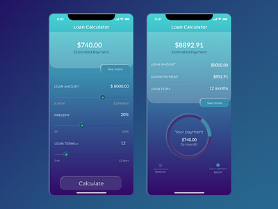 Loan Calculator app daily daily 100 challenge daily004 design minimal mobile ui ux web