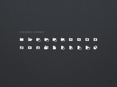 Folders And Pages Iconset icon set icons micro mini pictograms ui