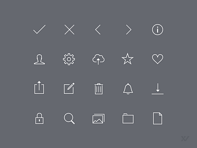 iOS 7 Thin Icons by Vilen for SmugMug on Dribbble