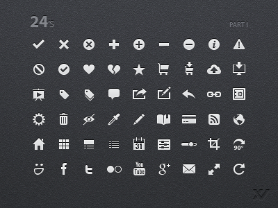 24s UI Icons icon set icons iconset pictograms