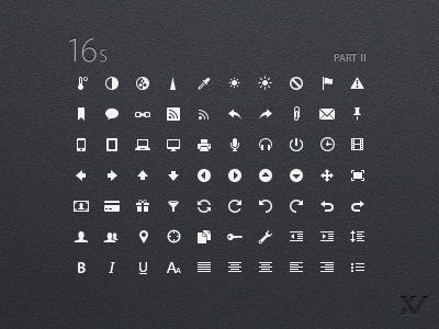 16s - UI Iconset Part II icon set icons iconset pictograms