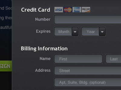 Credit Card Payment Form form