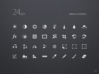 24px Iconset for Image Editing