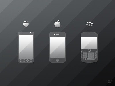 Mobile Phone Icons - FREE PSD android blackberry icons iphone mobile phone