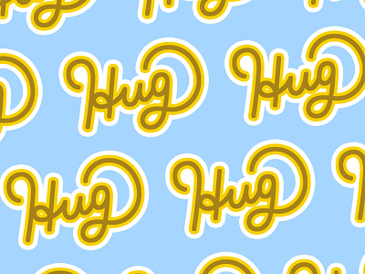 *Hugs* graphic handlettering illustration lettering modern monoweight pattern retro typography vector