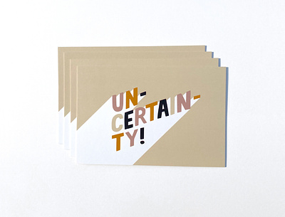 Uncertainty 2020 graphic handlettering lettering postcard typography uncertainty