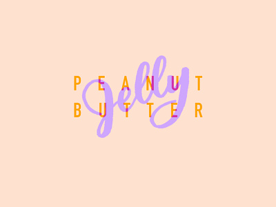 PB & J food graphic design handlettering illustration jelly logo peanut butter transparent typography