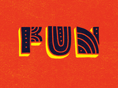 Fun friday fun graphic design hand lettering illustration lettering red texture type typography weekend