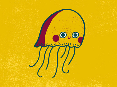 Jellyfish animal aquatic cute graphic graphic design illustration jellyfish modern sketch texture vector water