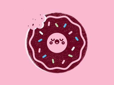 Donut character cute donut food funny graphic design icon illustration texture vector