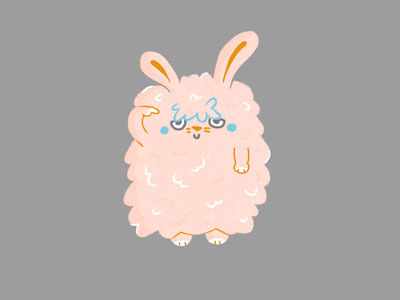 Bun animal bunny character cute graphic design illustration pink rabbit texture