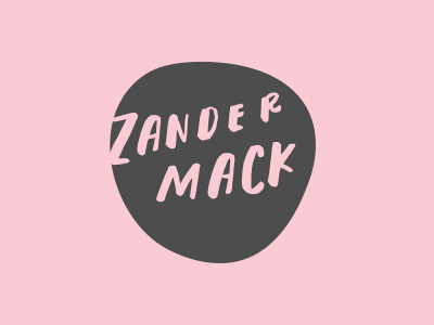 ZanderMack branding handdone handlettering logo pink type typography vector