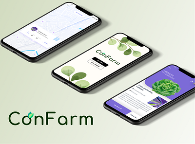 Confarm - Urban Farming App app design farm minimal ui urban ux