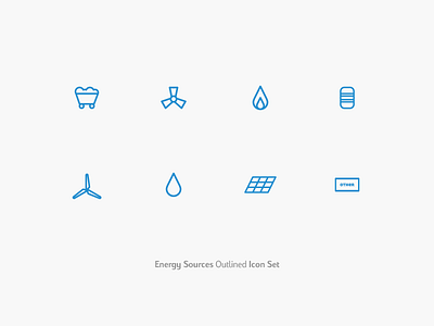 Energy Sources Icon Set