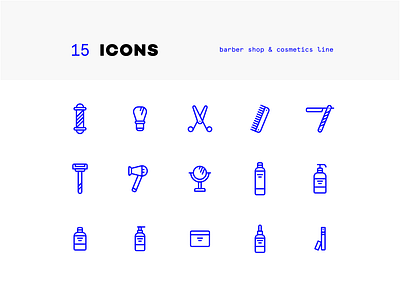 BJØRN Icon Set - Barber shop’s corporate identity