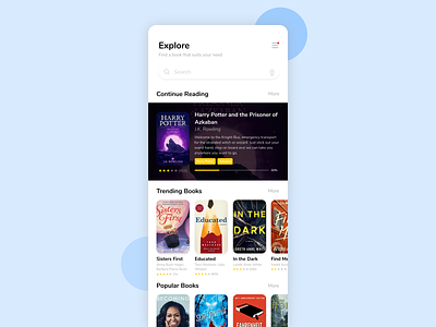 Reading App - Explore Screen