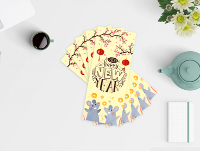 Lunar New Year Lucky Money Envelopes design happy new year illustration lucky lunar new year money new year