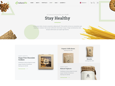 Custom Shop Page - NaturaLife Wordpress Theme