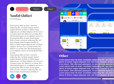 My Profile Project design ui ux web