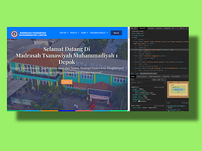 Website for MTs. Muhammadiyah 1 Depok design ui ux web