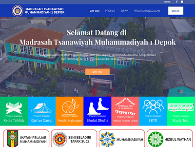web mts muhammadiyah 1 depok design icon ui ux web website