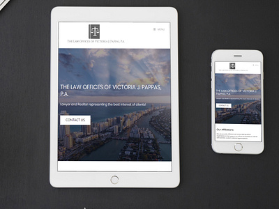 Lawyer & Attorney - Law Firm website ipad mockup