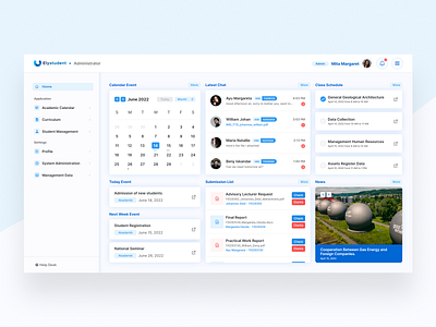 School Admin Dashboard admin ui ux website