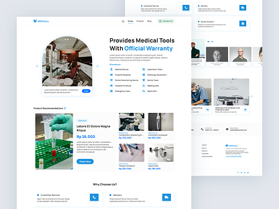 Medical device company landing page landing page ui ux website