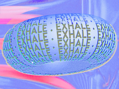 Exhale Pt.2 3d abstract adobe adobe dimension adobe illustrator branding color design dimension