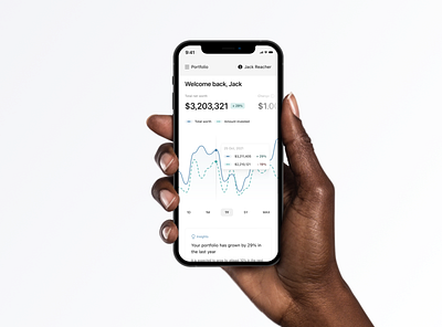 Finance portfolio tracker - mobile shot app design mobile ui ux