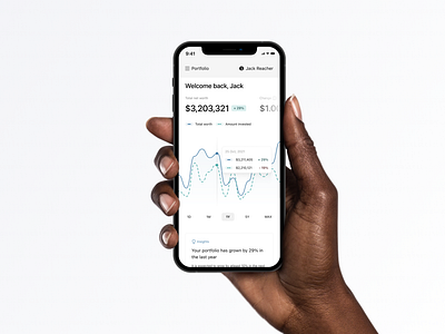 Finance portfolio tracker - mobile shot