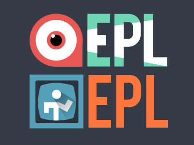 EPL Logotype flat logo logotype longshadow picto