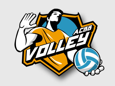 ACBB Volley Logo US style ball billancourt boulgone logo sport volley
