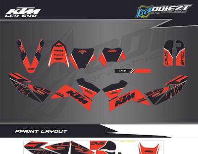 KTM LC4 98 07 2005 custom design graphics ktm motorcross mx