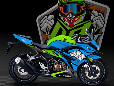 CBR 150 SHARK BLUE cbr decal design graphics honda kits motorcross