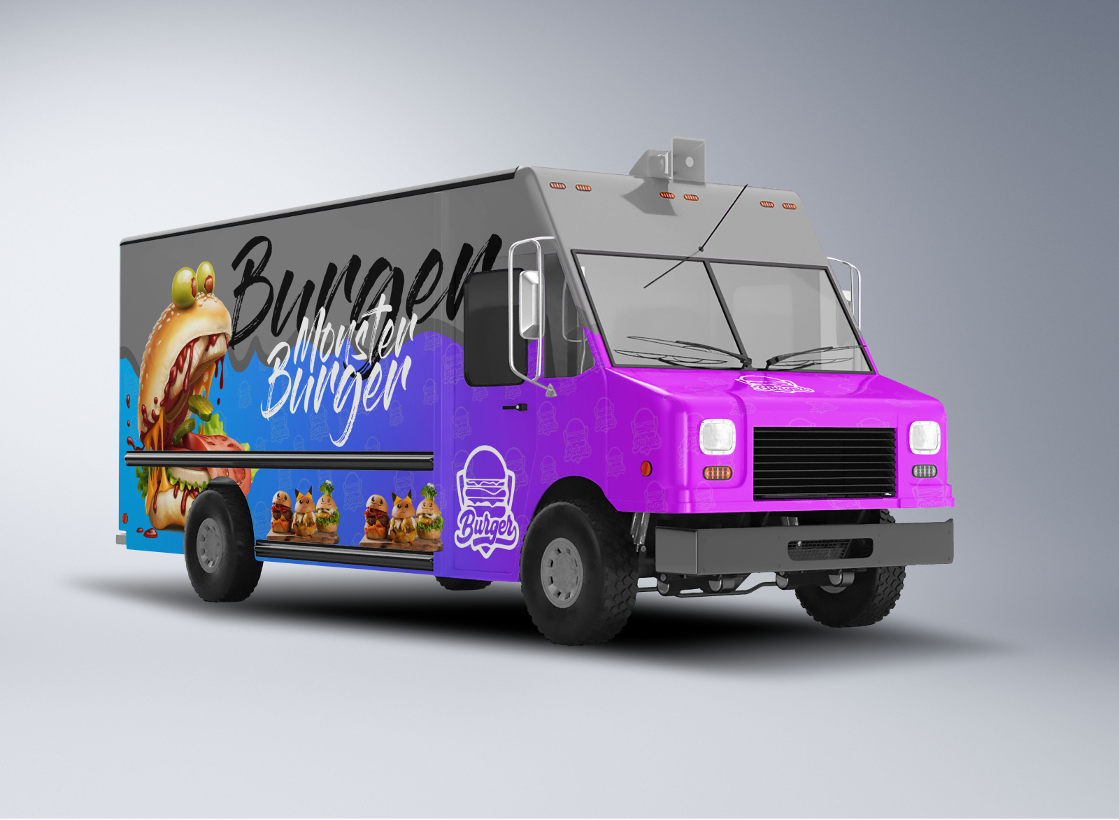 Download Food Truck Mockup By Modzgrpx On Dribbble