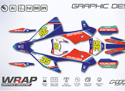 KTM MX GRAPHICS decal design motorcross mxgraphics print racing vector vinyl wrap