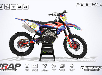 KTM MX graphics decals design ktm motor motorbike motorcycle vector vinyl wrap