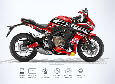 STREETBIKE CBR650 650 cbr design graphic honda mockup print vector vinyl wrap