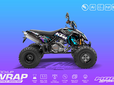 ktm quad mockup atv decal design ktm motorcycle mxgraphics print quad wrap