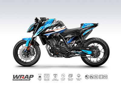 ktm 790 abstrac blue 790 decal design ktm motorcyle print streetbike vector vinyl wrap