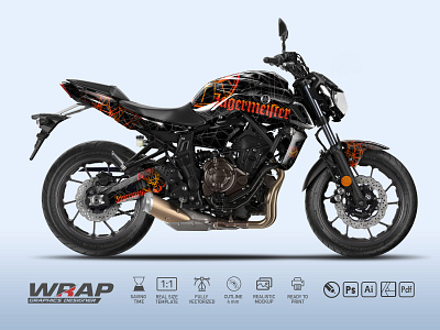 MT07 2019 SCRATCH LINE custom decals design graphics mt07 sticker wrap yamaha