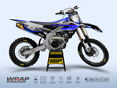 YZF 450 2021 WRAP mockup yamaha yzf