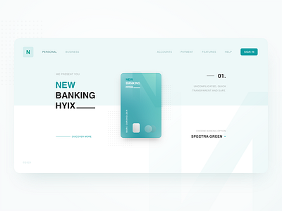 HYIX Neo Bank | Mobile Banking bank card banking banking ui banking website card credit card digital banking frosted glass glass glassmorphism maestro miinimal n26 neobank online bank online banking revolut ui visa webdesign